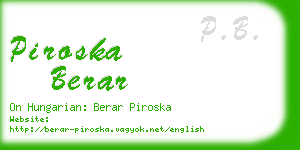piroska berar business card